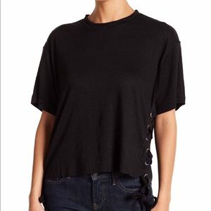 Kendall & Kylie lace up boxy tee